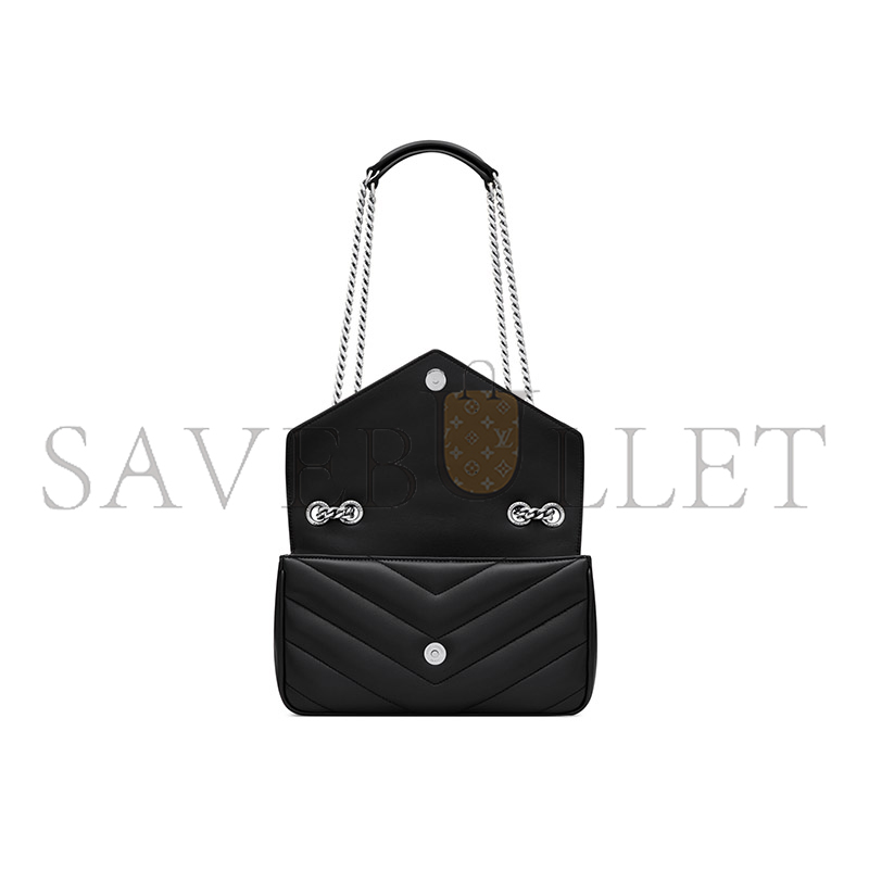 YSL LOULOU SMALL IN MATELASSÉ LAMBSKIN 801437AAE4Y1000 (24*14*6cm)